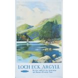 Poster BR(SC) LOCH ECK ARGYLL by Frank Sherwin. Double Royal 25in x 40in. In good condition with