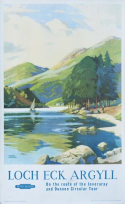 Poster BR(SC) LOCH ECK ARGYLL by Frank Sherwin. Double Royal 25in x 40in. In good condition with