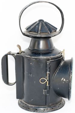 LBSCR 3 Aspect handlamp, stamped LB&SCR in the reducing cone and side, and 1908 WN in the side and