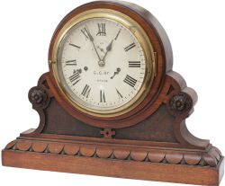 Great Central Railway 8 inch mahogany cased railway clock supplied by Seth Thomas of Connecticut