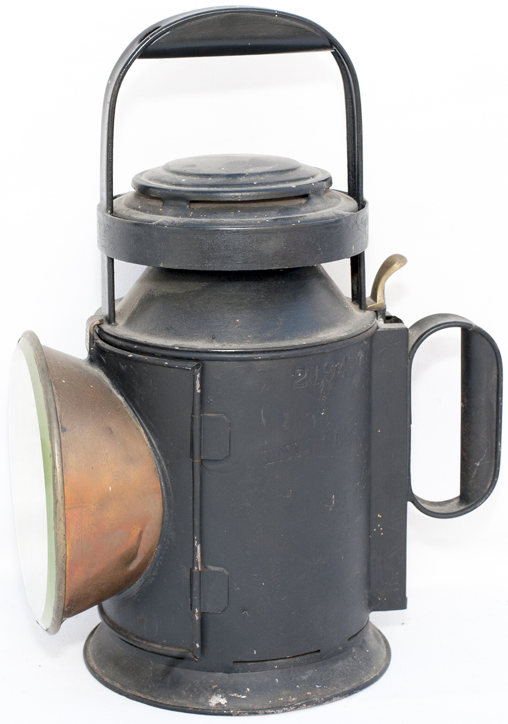 North British Railway 3 aspect guards handlamp stamped 2194 INVERESK and NBR BULLPITT AND SONS