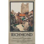 Poster LNER RICHMOND ON THE LONDON & NORTH EASTERN RAILWAY by Fred Taylor. Double Royal 25in x 40in.