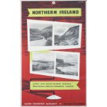 Poster BR/UTA NORTHERN IRELAND LAKES AND LOVELY COASTAL SCENERY by Studio Severn. Double Royal