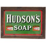 Advertising enamel sign HUDSON'S SOAP measuring 18in x 12in. In very good condition with minor