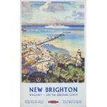 Poster BR(M) NEW BRIGHTON WALLASEY ON THE CHESHIRE COAST by Wilcox published in 1958. Double Royal