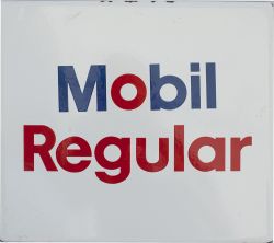 Motoring enamel sign MOBIL REGULAR, in excellent condition and still retaining its original mounting