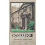 Poster LNER CAMBRIDGE ON THE LONDON & NORTH EASTERN RAILWAY by Fred Taylor. Double Royal 25in x