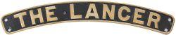 Nameplate THE LANCER ex Fowler 4-6-0 Royal Scot class locomotive built Derby July 1930. Shedded at