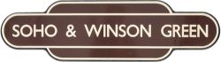 Totem BR(W) FF SOHO & WINSON GREEN together with a FF enamel 3 CAR STOP. From the former Great