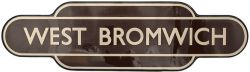 Totem BR(W) FF WEST BROMWICH from the former Great Western Railway station between Birmingham and