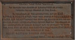 Great Western Railway cast iron sign TO OWNERS AND DRIVERS OF LOCOMOTIVES OR OTHER PERSONS HAVING