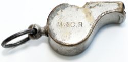 Maryport and Carlisle Railway nickel plated brass Guards whistle stamped on the side M&CR 187 and on