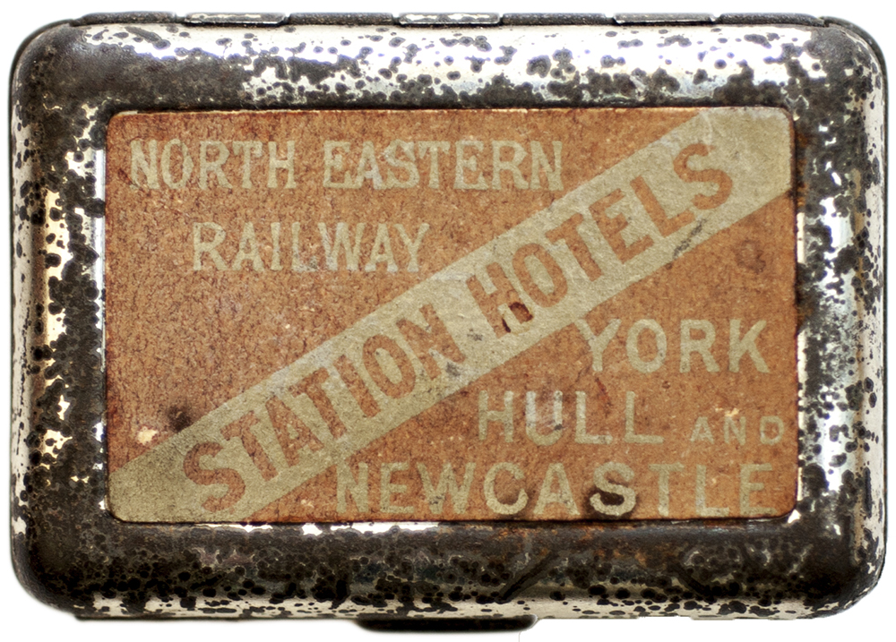 Vesta case NORTH EASTERN RAILWAY STATION HOTELS YORK, HULL AND NEWCASTLE. Marked on the base