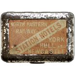 Vesta case NORTH EASTERN RAILWAY STATION HOTELS YORK, HULL AND NEWCASTLE. Marked on the base