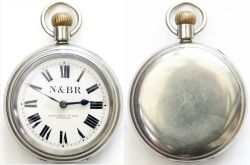 Neath and Brecon Railway nickel cased pocket watch with American Waltham Watch Co 15 Jewel lever