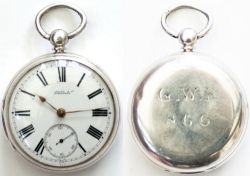 Great Western Railway silver cased pocket watch with secondary nickel half hunter case. The