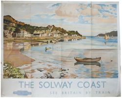 Poster BR(SC) THE SOLWAY COAST SEE BRITAIN BY TRAIN KIPPFORD by Charles Oppenheimer. Quad Royal 40in