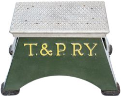 Texas and Pacific Railway conductors Step Stool embossed on the side T. & P. RY. Nicely restored