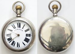 London Brighton and South Coast railway nickel cased pocket watch with Elgin Natl Watch USA movement