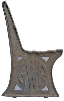 GWR cast iron seat ends x 3 with the GWR roundel cast into each end