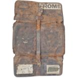 GWR leather document case with 2 brass plates GWR FROME and GWR AUDIT OFFICE PADDINGTON. In fair