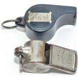 East Kent Railway nickel plated brass Guards whistle stamped on the lip THE ACME THUNDERER EKR.