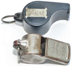 East Kent Railway nickel plated brass Guards whistle stamped on the lip THE ACME THUNDERER EKR.