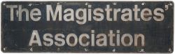 Nameplate THE MAGISTRATES ASSOSCIATION ex BR class 56 56086. Built by BREL Doncaster in December