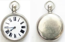 South Eastern Railway nickel cased pocket watch with Waltham lever movement 1240110 which dates