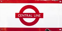London Underground enamel frieze sign CENTRAL LINE. In good condition measuring 18in x 9in.