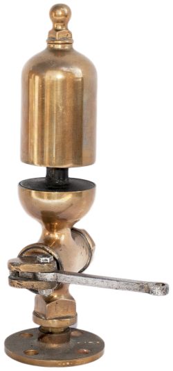 Hudswell Clark brass steam locomotive whistle complete with valve and operating lever, in nicely