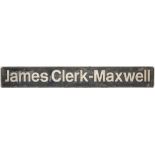 Nameplate JAMES CLERK-MAXWELL ex BR class 60 60067. Built by Brush Traction as works number 969 in