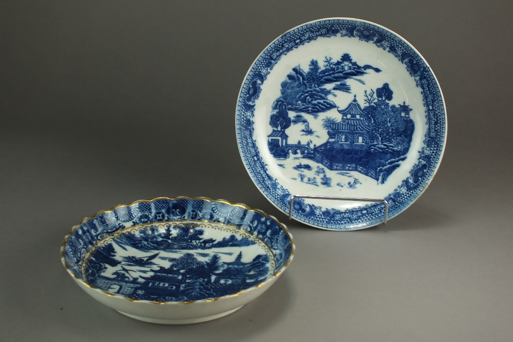 A rare Caughley dish, circa 1785-99,