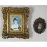 British school, late 19th century Portrait miniature of a young lady,