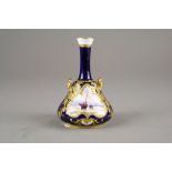 A Royal Crown Derby miniature twin handled vase,