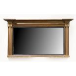 A 19th century gilded overmantel mirror,