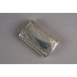 A Victorian silver snuff box, Hilliard & Thompson, Birmingham 1873,