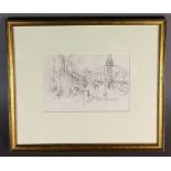 Charles Cundall RA (1890-1971) Tower Bridge, pencil, 15 x 22cm,