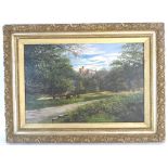 M J Davis (British school, early 20th century) Powis Castle, signed lower right and dated 1901,