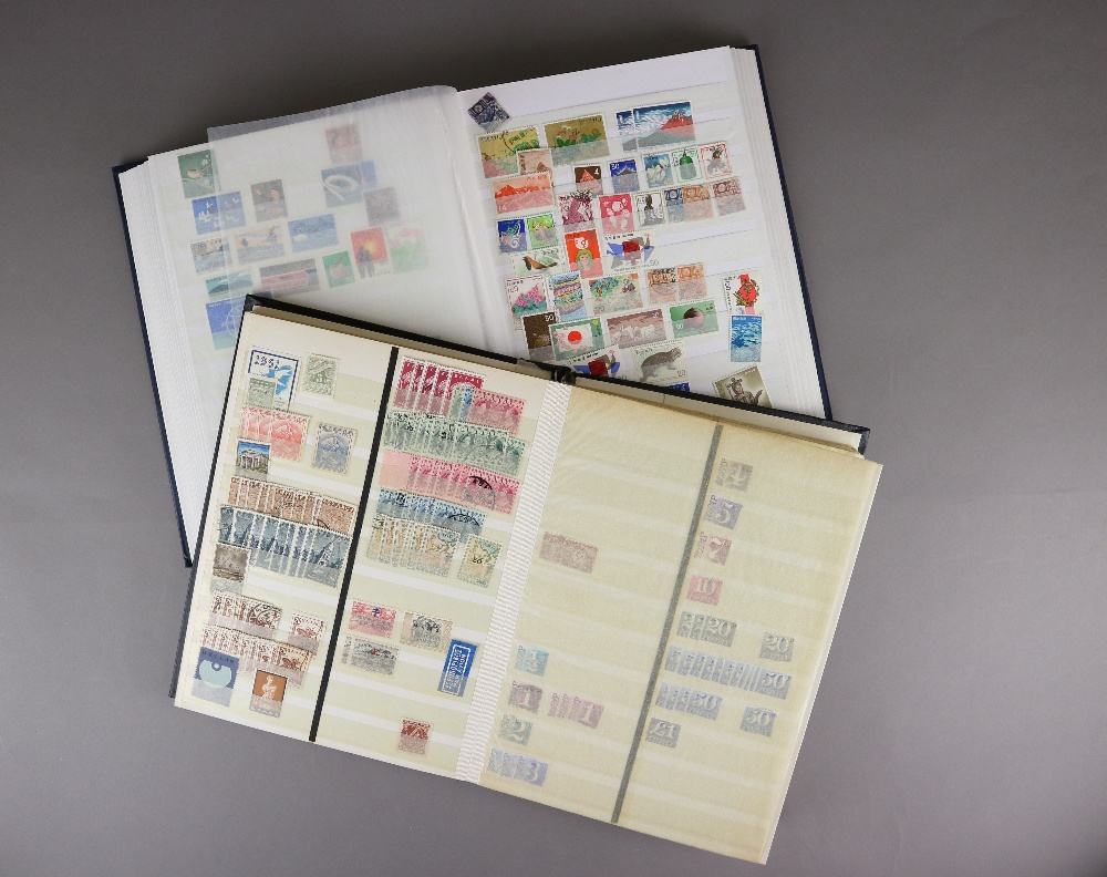 Nine albums and stock books of common wealth and foreign stamps