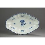 A Caughley dessert centre dish painted with the Carnation pattern, circa 1785-92,