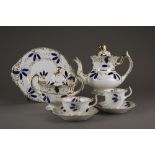 A Rockingham porcelain part tea and coffee service, circa 1830,