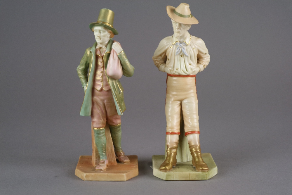 A Royal Worcester blush ivory figure, 'The Yankee', from the National Figures Series,