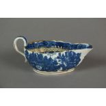 A low Caughley sauce boat transfer-printed in the Full Nankin pattern, unmarked,
