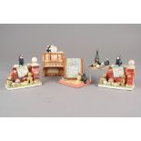 Two trays of decorative models including bears by Peter Fagin