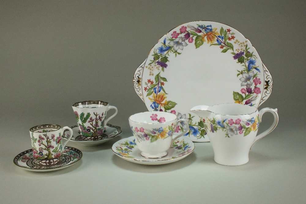A Coalport Indian Tree pattern part coffee service, comprising five coffee cans,