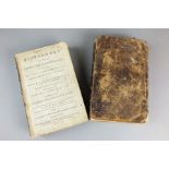 JOHNSON, Samuel, A Dictionary of the English Language, 2 vols 8vo, 1st abridged edition, 1756.