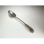 An Irish silver basting spoon