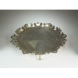 A large silver salver