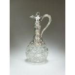 A Victorian silver mounted claret jug